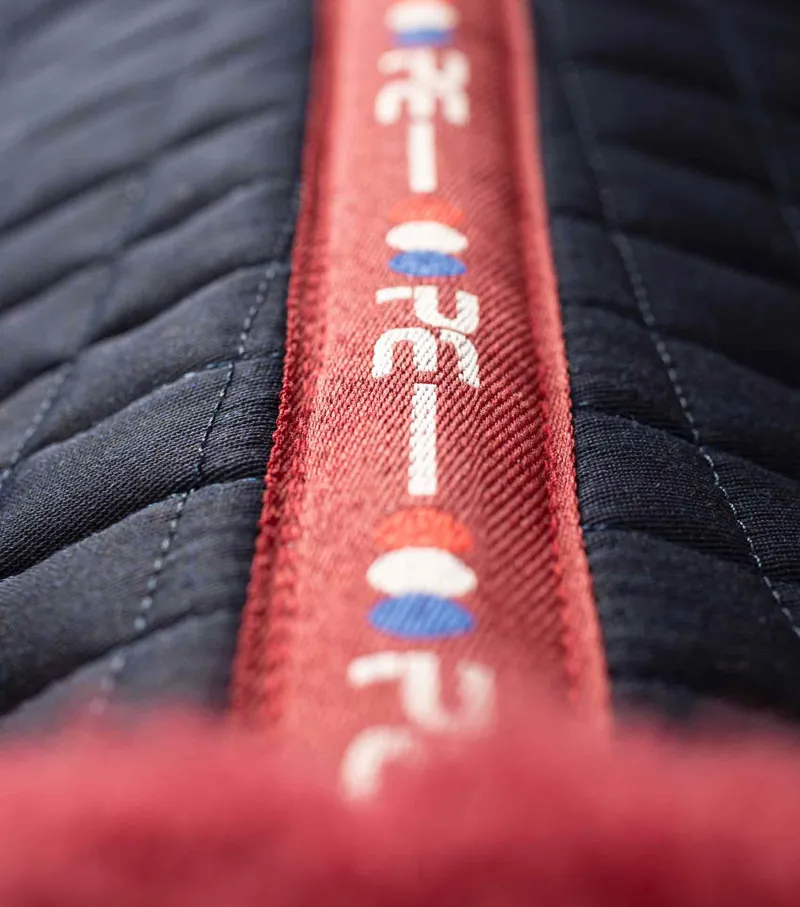 Premier Equine Pony CC Merino Wool European GP Square Navy/Burgundy Wool 6 Premier Equine Pony CC Merino Wool European GP Square Navy/Burgundy Wool - Image 6