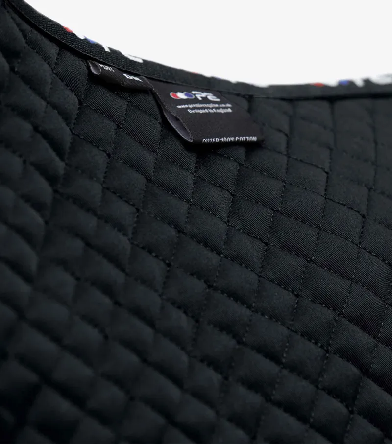 Premier Equine Pony Plain Cotton Dressage Square Black 2 Premier Equine Pony Plain Cotton Dressage Square Black - Image 2