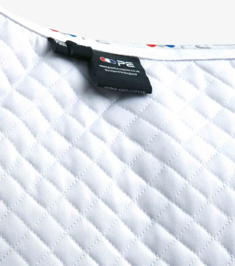 Premier Equine Pony Plain Cotton Dressage Square White 2 Premier Equine Pony Plain Cotton Dressage Square White - Image 2