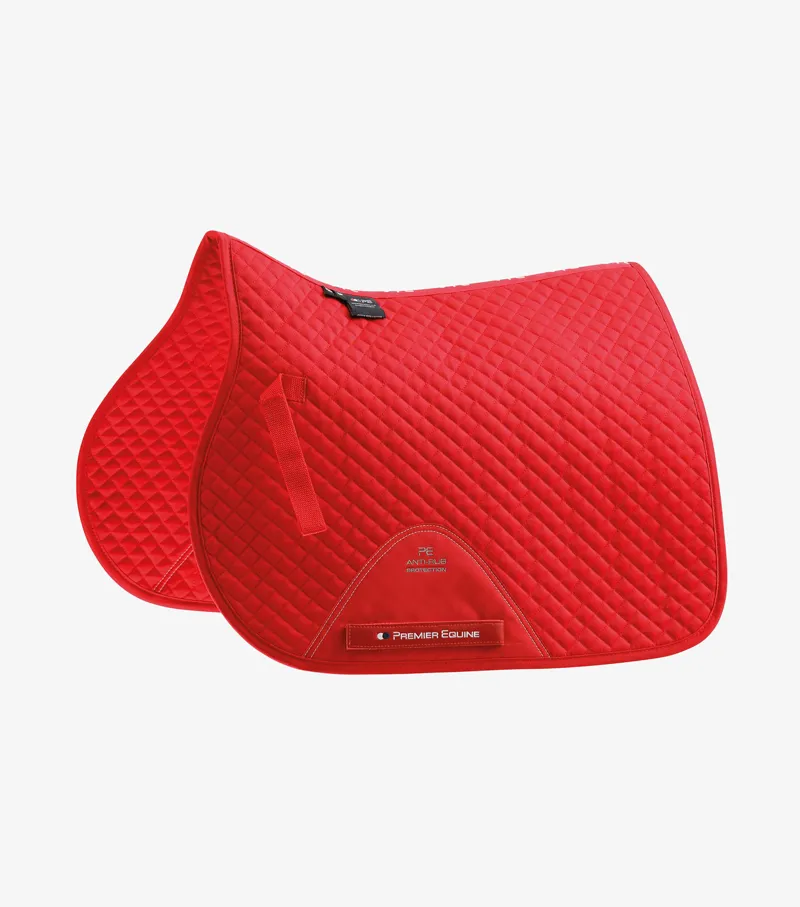 Premier Equine Pony Plain Cotton GP/Jump Square Red 1 Premier Equine Pony Plain Cotton GP/Jump Square Red