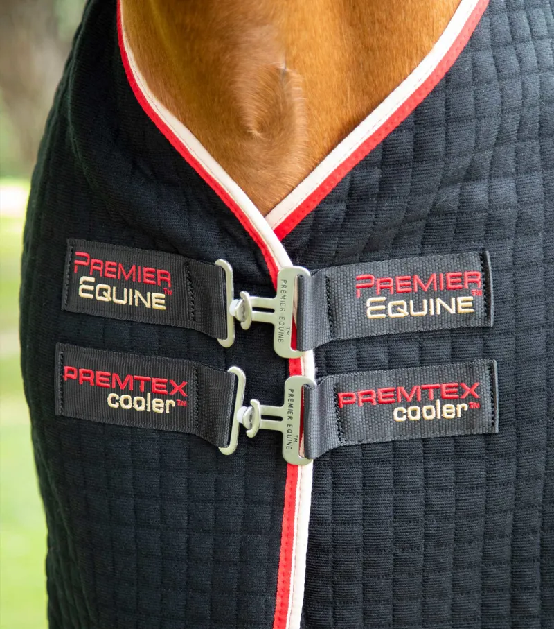 Premier Equine PremTex Horse Cooler Rug Black 3 Premier Equine PremTex Horse Cooler Rug Black - Image 3