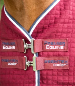 Premier Equine PremTex Horse Cooler Rug Burgundy 7 Premier Equine PremTex Horse Cooler Rug Burgundy -PREMIER EQUINE Premtex cooler burgundy 3 2