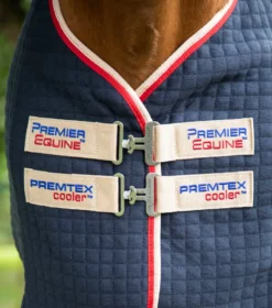 Premier Equine PremTex Horse Cooler Rug Navy -PREMIER EQUINE Premtex cooler navy 3