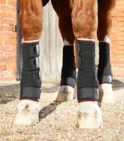 Premier Equine Quick Dry Horse Leg Wraps Black -PREMIER EQUINE Quick Dry Leg Wraps Black 3