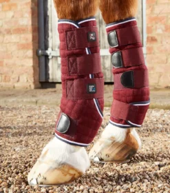 Premier Equine Quick Dry Horse Leg Wraps Burgundy -PREMIER EQUINE Quick Dry Leg Wraps Burgundy 3
