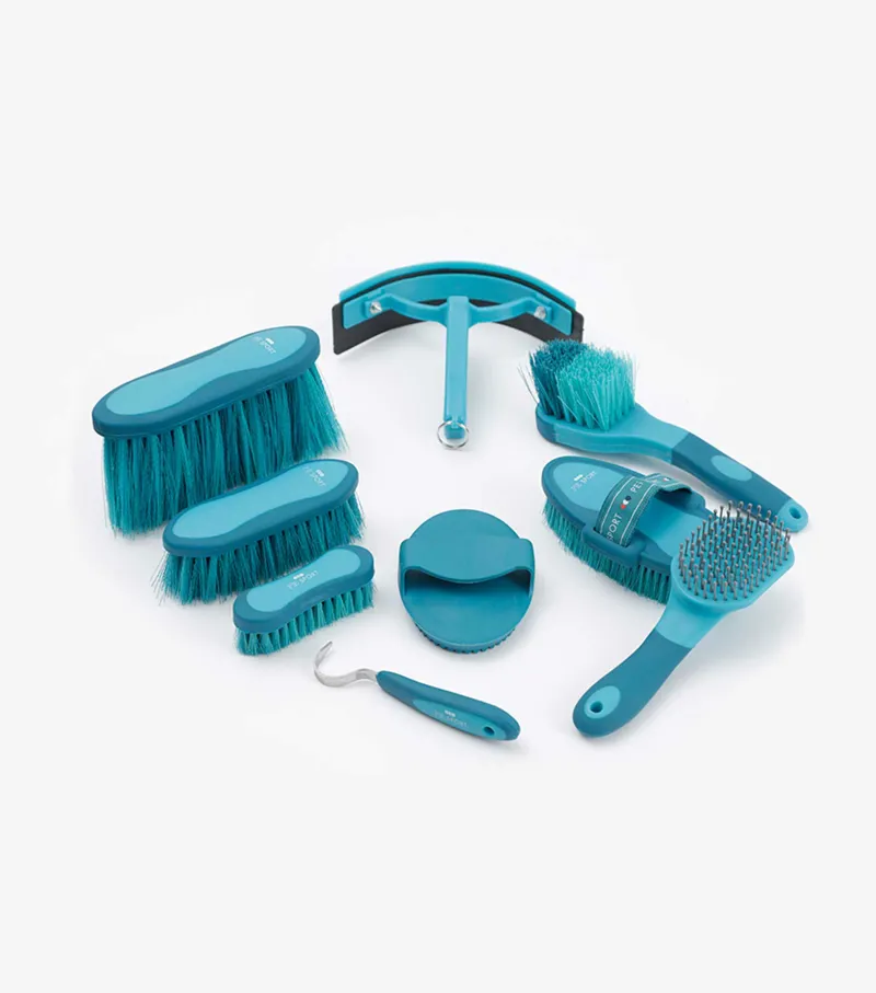 Premier Equine Soft-Touch Grooming Kit Set Med Blue/Peacock 1 Premier Equine Soft-Touch Grooming Kit Set Med Blue/Peacock
