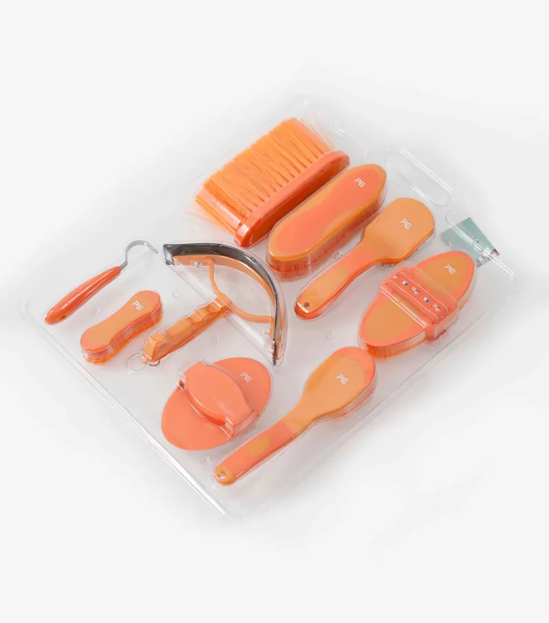 Premier Equine Soft-Touch Grooming Kit Set Orange/Amber 2 Premier Equine Soft-Touch Grooming Kit Set Orange/Amber - Image 2