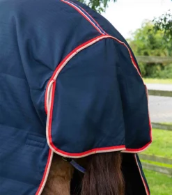 Premier Equine Stable Buster 100g Stable Rug With Neck Cover Navy -PREMIER EQUINE Stable Buster 100 Stable Rug Navy 6