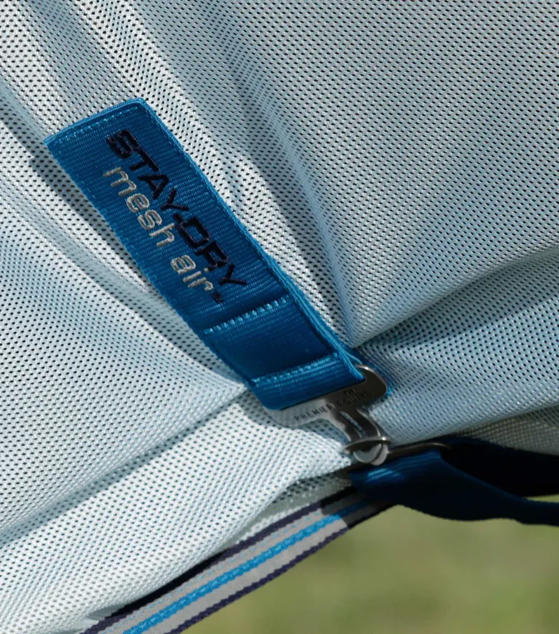 Premier Equine Stay-Dry Mesh Air Fly Rug With Surcingles Blue 5 Premier Equine Stay-Dry Mesh Air Fly Rug With Surcingles Blue - Image 5