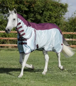 Premier Equine Stay-Dry Mesh Air Fly Rug With Surcingles Wine