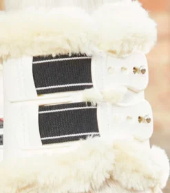 Premier Equine Techno Wool Fetlock Boots White -PREMIER EQUINE Techno Wool Fetlock Boot White 4