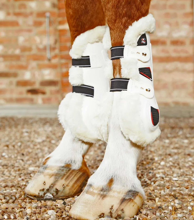 Premier Equine Techno Wool Tendon Boots White 1 Premier Equine Techno Wool Tendon Boots White
