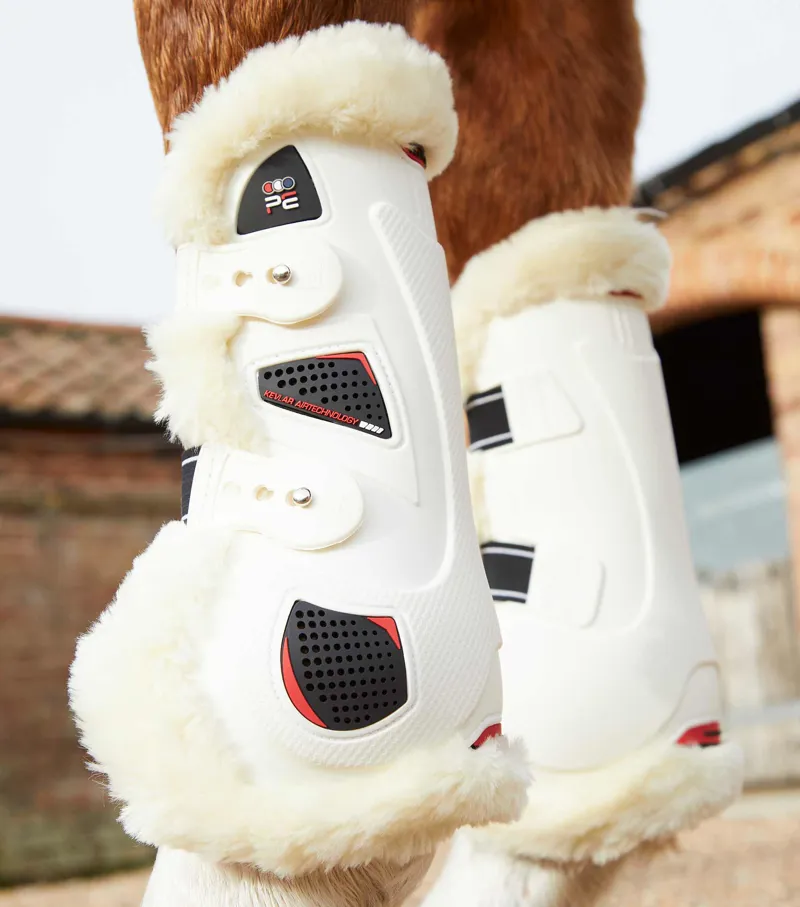 Premier Equine Techno Wool Tendon Boots White 3 Premier Equine Techno Wool Tendon Boots White - Image 3