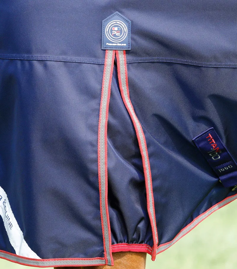 Premier Equine Titan 100g Turnout Rug With Snug-Fit Neck Cover Navy 4 Premier Equine Titan 100g Turnout Rug With Snug-Fit Neck Cover Navy - Image 4