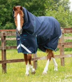 Premier Equine Titan 200g Turnout Rug With Snug-Fit Neck Cover Navy