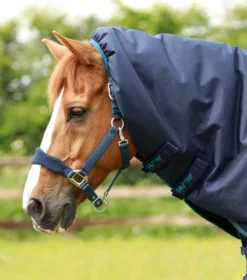 Premier Equine Titan 200g Turnout Rug With Snug-Fit Neck Cover Navy -PREMIER EQUINE Titan 200 Turnout Rug Navy 3