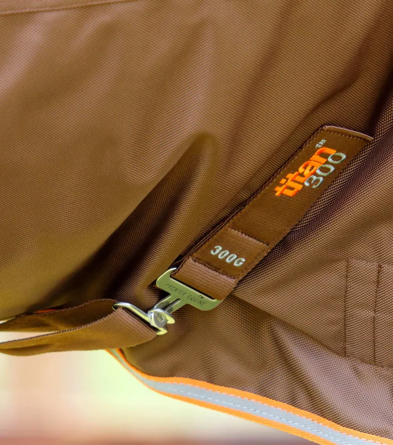 Premier Equine Titan 300g Turnout Rug With Snug-Fit Neck Cover Brown 5 Premier Equine Titan 300g Turnout Rug With Snug-Fit Neck Cover Brown - Image 5