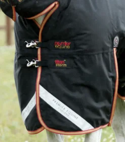 Premier Equine Titan Storm 450g Combo Turnout Rug With Snug-Fit Neck Black -PREMIER EQUINE Titan Storm 450 Turnout Rug Black 3
