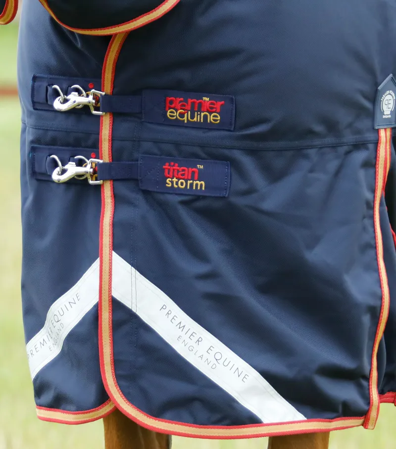 Premier Equine Titan Storm 450g Combo Turnout Rug With Snug-Fit Neck Navy 3 Premier Equine Titan Storm 450g Combo Turnout Rug With Snug-Fit Neck Navy - Image 3