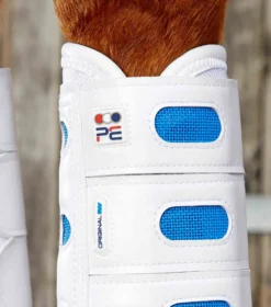 Premier Equine Air Cooled Original Eventing Hind Boots White -PREMIER EQUINE air cooled original white hind 3