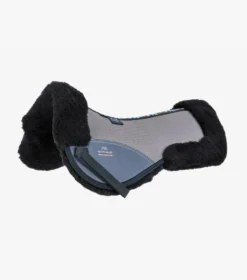 Premier Equine Airtechnology Shockproof Wool Half Pad - Grey/Black Wool