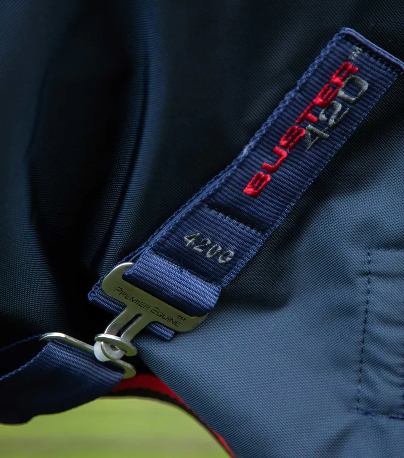 Premier Equine Buster 420g Turnout Rug With Classict Neck Cover Navy 5 Premier Equine Buster 420g Turnout Rug With Classict Neck Cover Navy - Image 5