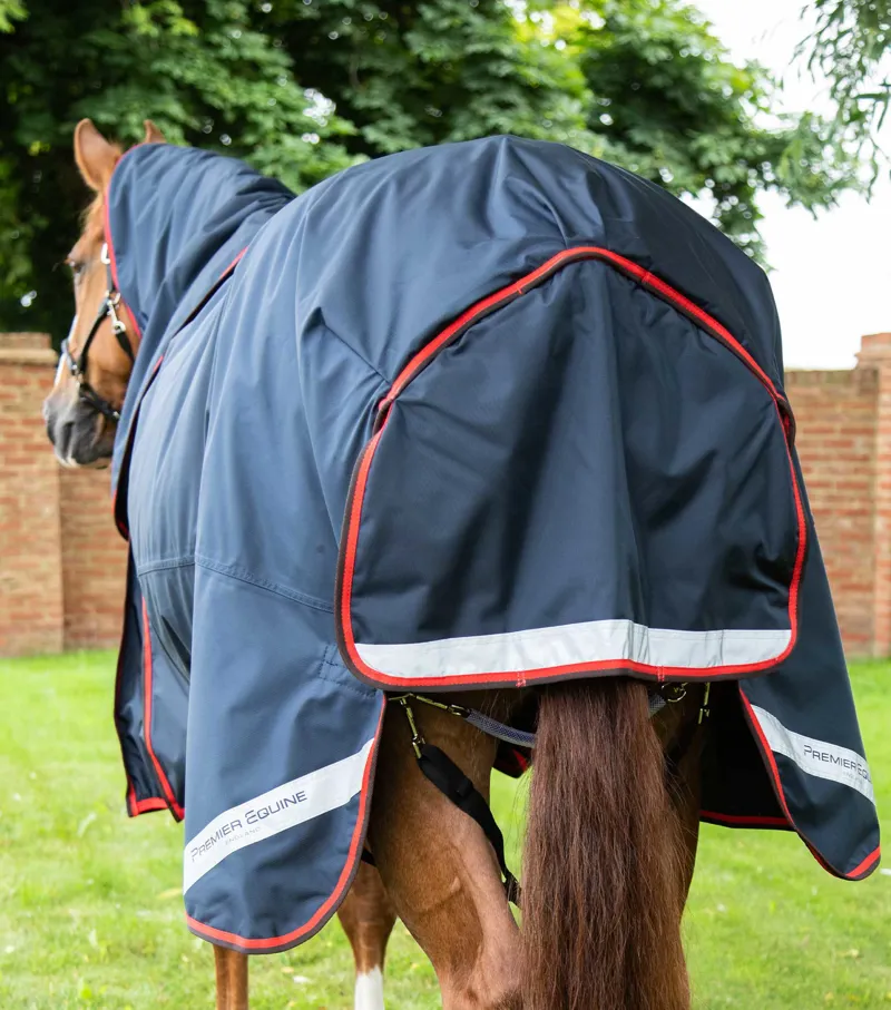 Premier Equine Buster 420g Turnout Rug With Classict Neck Cover Navy 6 Premier Equine Buster 420g Turnout Rug With Classict Neck Cover Navy - Image 6