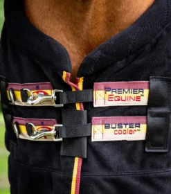 Premier Equine Buster Fleece Cooler Rug - Continental Edition Black -PREMIER EQUINE buster fleece cooler continental black 3