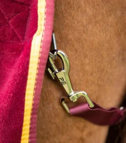 Premier Equine Buster Fleece Cooler Rug - Continental Edition Burgundy -PREMIER EQUINE buster fleece cooler continental burgundy 6