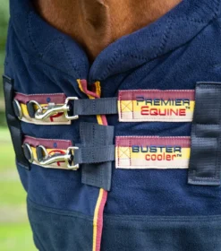 Premier Equine Buster Fleece Cooler Rug - Continental Edition Navy -PREMIER EQUINE buster fleece cooler continental navy 3