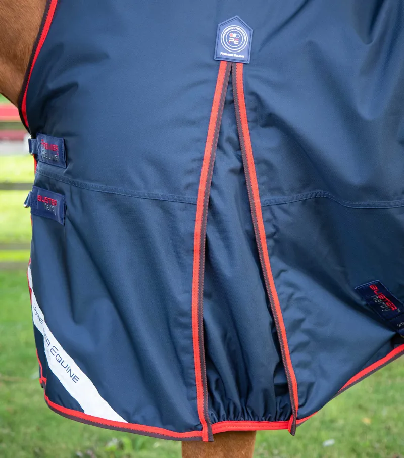 Premier Equine Buster Hardy 200g Half Neck Turnout Rug Navy 4 Premier Equine Buster Hardy 200g Half Neck Turnout Rug Navy - Image 4