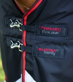 Premier Equine Buster Hardy 400g Half Neck Turnout Rug Black -PREMIER EQUINE buster hardy 400 black 3