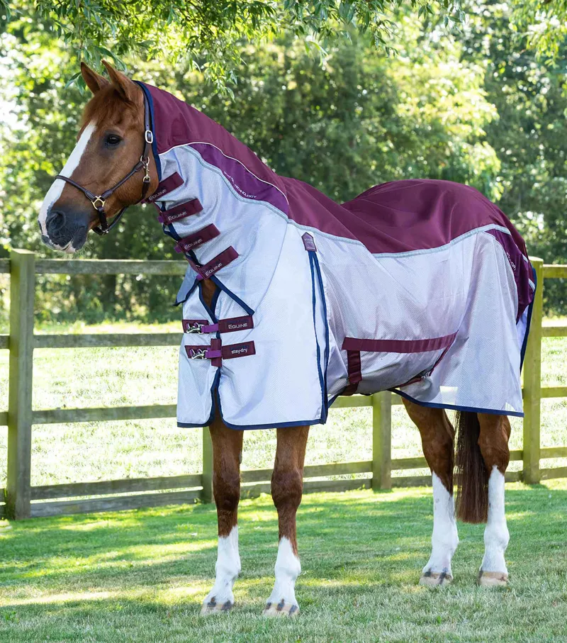 Premier Equine Buster Stay-Dry Super Lite Fly Rug With Surcingles Wine 1 Premier Equine Buster Stay-Dry Super Lite Fly Rug With Surcingles Wine