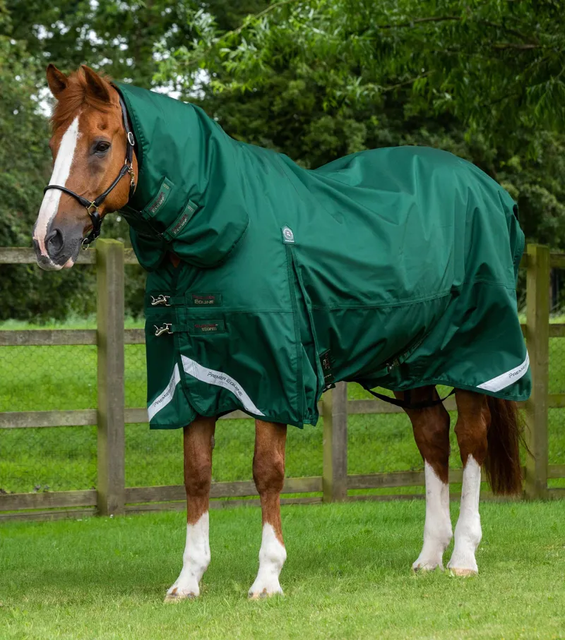 Premier Equine Buster Storm 220g Combo Turnout Rug With Classic Neck Green 1 Premier Equine Buster Storm 220g Combo Turnout Rug With Classic Neck Green