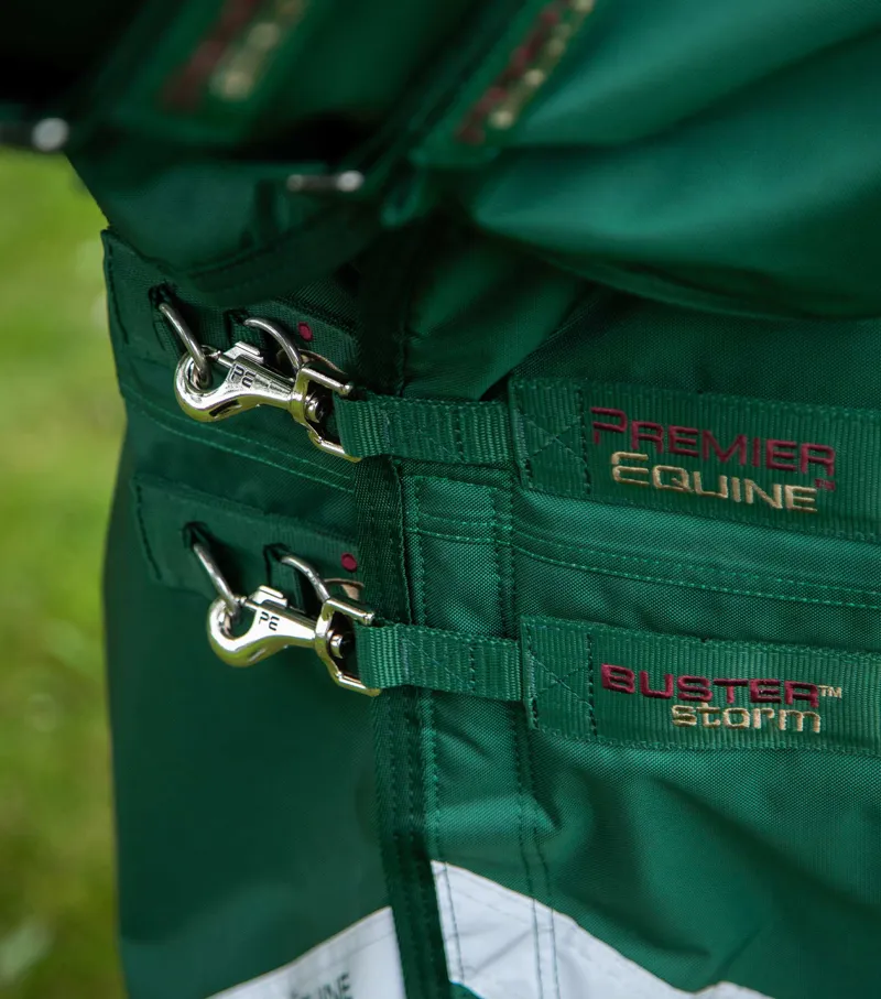 Premier Equine Buster Storm 220g Combo Turnout Rug With Classic Neck Green 3 Premier Equine Buster Storm 220g Combo Turnout Rug With Classic Neck Green - Image 3