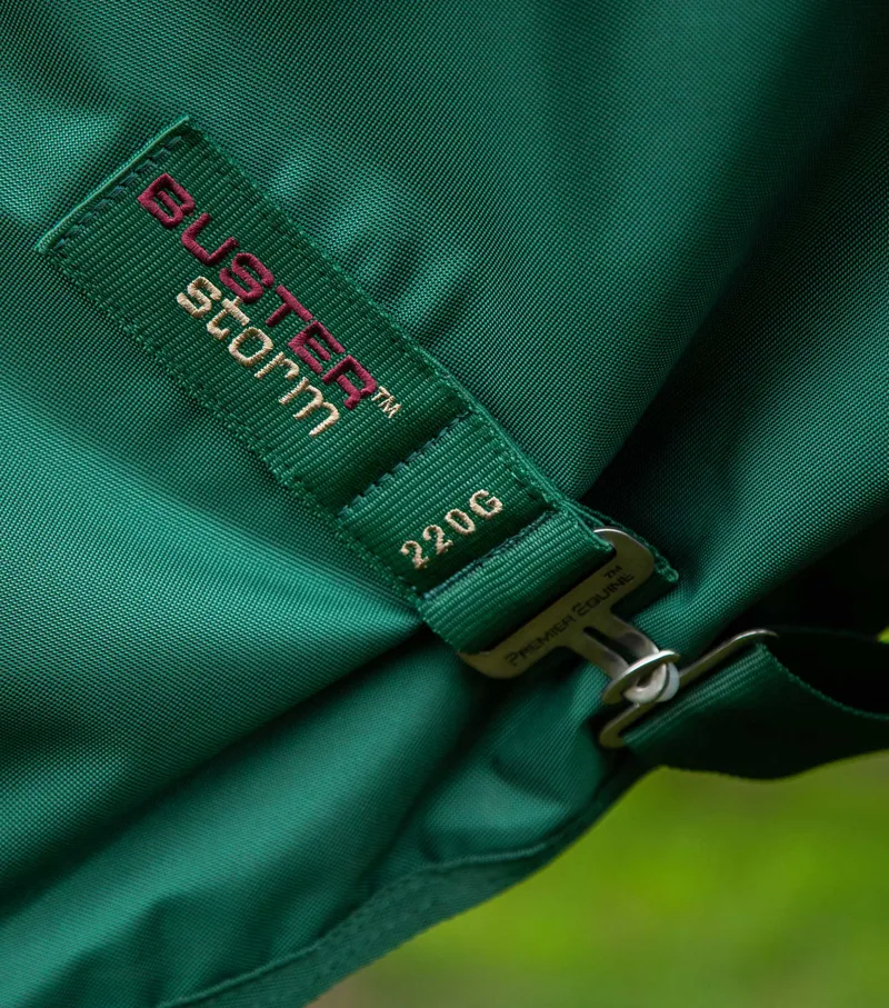 Premier Equine Buster Storm 220g Combo Turnout Rug With Classic Neck Green 5 Premier Equine Buster Storm 220g Combo Turnout Rug With Classic Neck Green - Image 5