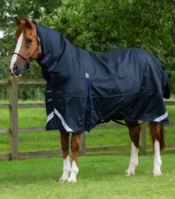 Premier Equine Buster Storm 220g Combo Turnout Rug With Classic Neck Navy