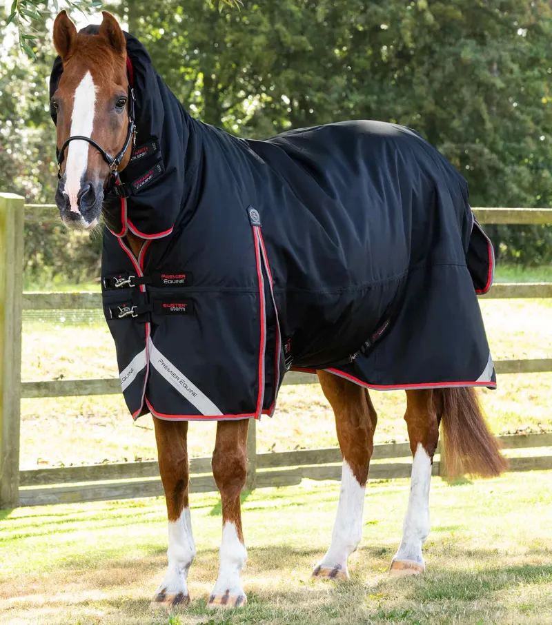 Premier Equine Buster Storm 400g Combo Turnout Rug With Snug-Fit Neck Black 1 Premier Equine Buster Storm 400g Combo Turnout Rug With Snug-Fit Neck Black