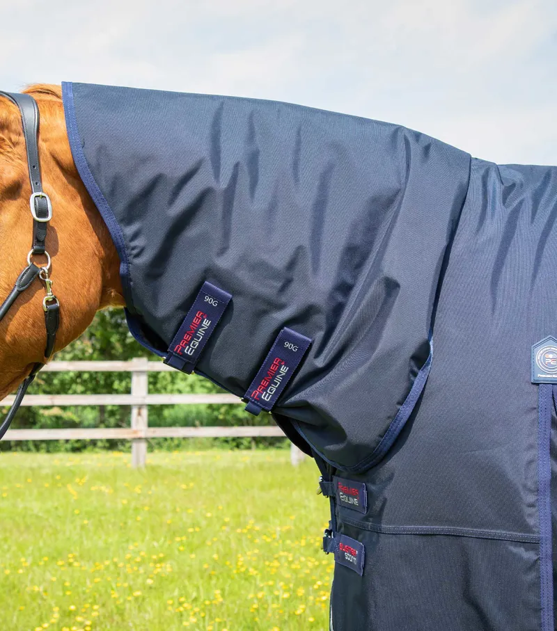 Premier Equine Buster Storm 90g Combo Turnout Rug With Classic Neck Navy 2 Premier Equine Buster Storm 90g Combo Turnout Rug With Classic Neck Navy - Image 2
