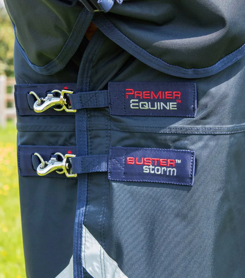 Premier Equine Buster Storm 90g Combo Turnout Rug With Classic Neck Navy 3 Premier Equine Buster Storm 90g Combo Turnout Rug With Classic Neck Navy - Image 3