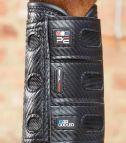 Premier Equine Carbon Tech Air Cooled Eventing Front Boots Black -PREMIER EQUINE carbon tech air cooled eventing boots black front 4