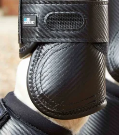 Premier Equine Carbon Tech Air Cooled Eventing Front Boots Black -PREMIER EQUINE carbon tech air cooled eventing boots black front 5