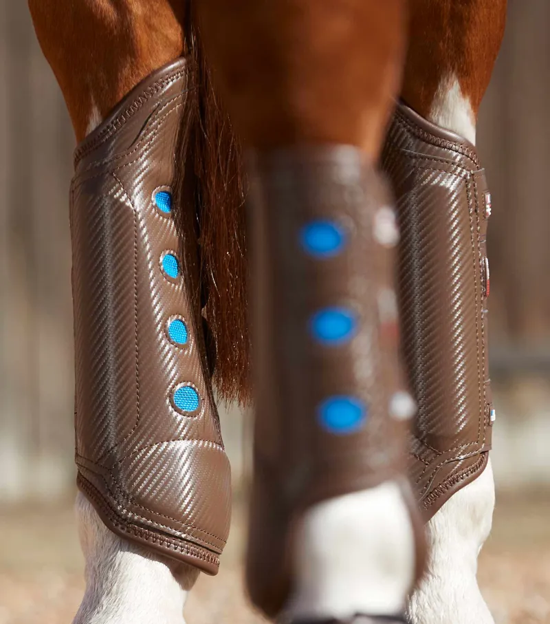 Premier Equine Carbon Tech Air Cooled Eventing Hind Boots Brown 3 Premier Equine Carbon Tech Air Cooled Eventing Hind Boots Brown - Image 3