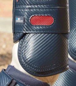 Premier Equine Carbon Tech Air Cooled Eventing Front Boots Navy -PREMIER EQUINE carbon tech air cooled eventing boots navy front 5