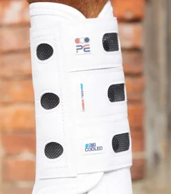 Premier Equine Carbon Tech Air Cooled Eventing Front Boots White -PREMIER EQUINE carbon tech air cooled eventing boots white front 5