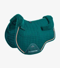 Premier Equine CC Merino Wool European Saddle Pad - GP/Jump Green/Green Wool