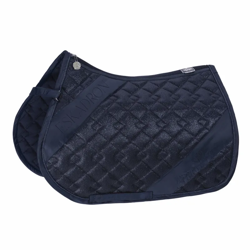 Eskadron Platinum Pure Glitter Mesh Saddle Cloth Navy 1 Eskadron Platinum Pure Glitter Mesh Saddle Cloth Navy