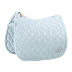 Eskadron Platinum Metallic Faux Leather Saddle Cloth - Powder Blue