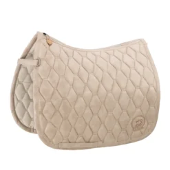 Eskadron Platinum Metallic Faux Leather Saddle Cloth - Tan Taupe