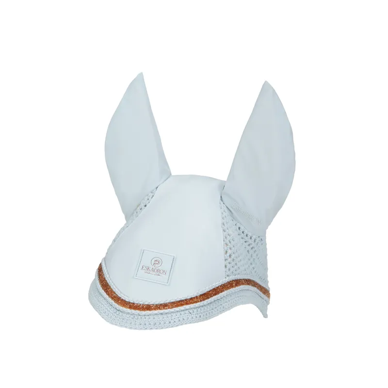 Eskadron Platinum Faux Leather Jewel Fly Hood - Powder Blue 1 Eskadron Platinum Faux Leather Jewel Fly Hood - Powder Blue